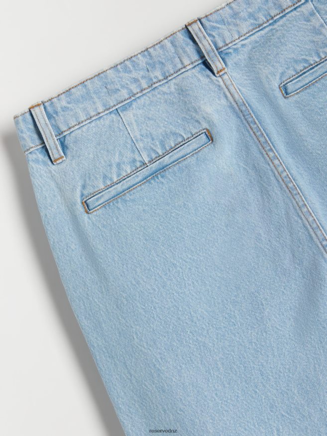 Reserved Men Chino Carrot Jeans With Wash Effect P6H08T1570 Apparel Blue