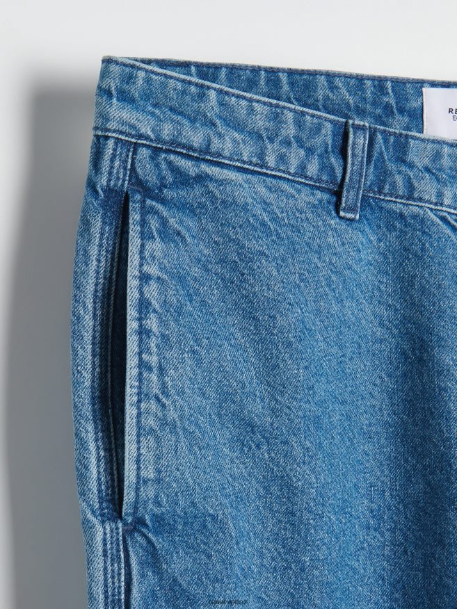 Reserved Men Loose Jeans P6H08T1573 Apparel Blue