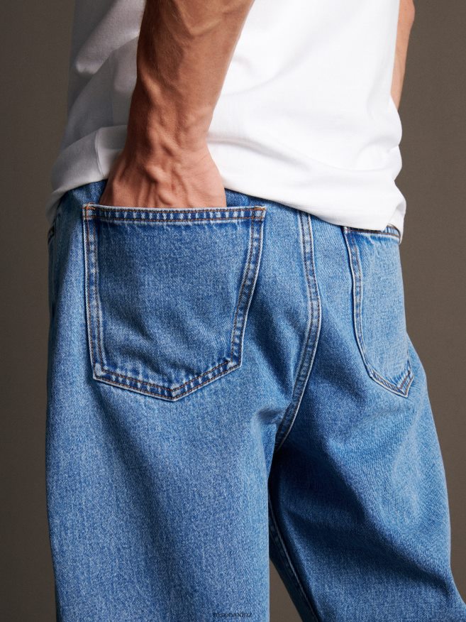 Reserved Men Regular Carrot Jeans P6H08T1531 Apparel Blue