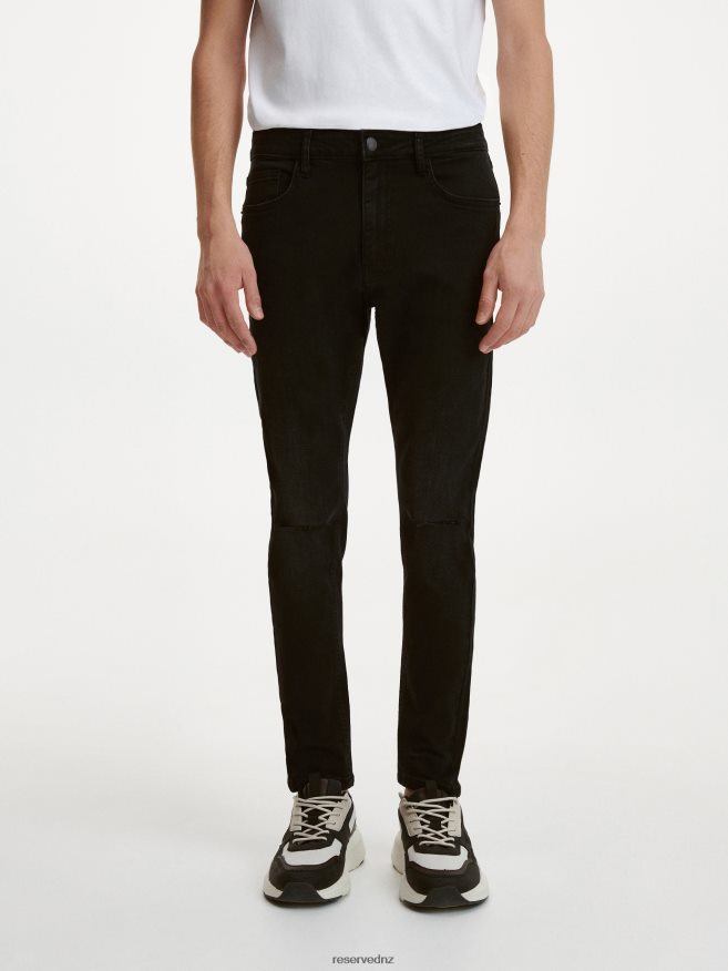 Reserved Men Skinny Distressed Jeans P6H08T1582 Apparel Black
