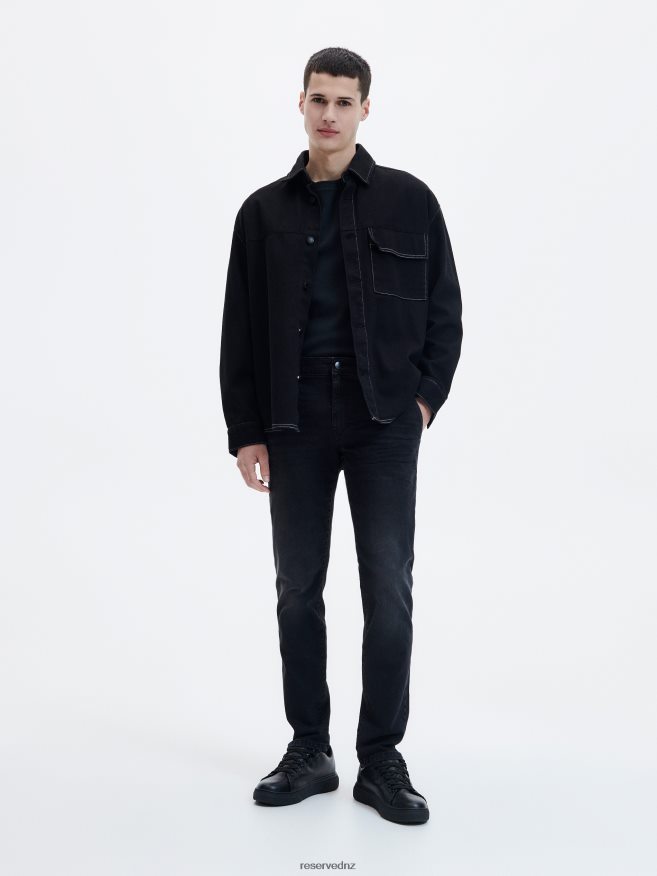 Reserved Men Slim Chino Jeans P6H08T1583 Apparel Black