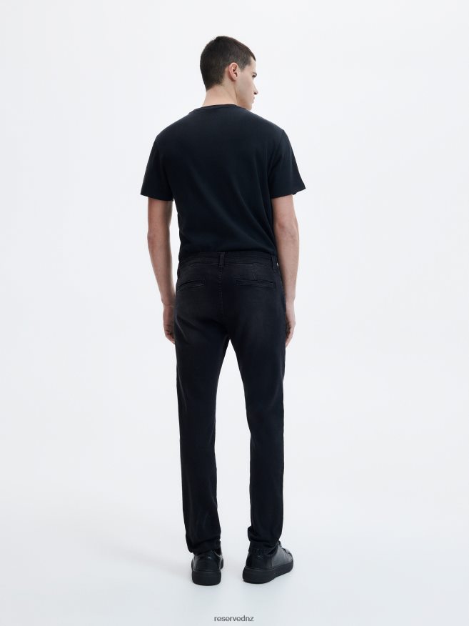 Reserved Men Slim Chino Jeans P6H08T1583 Apparel Black