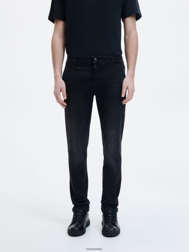 Reserved Men Slim Chino Jeans P6H08T1583 Apparel Black