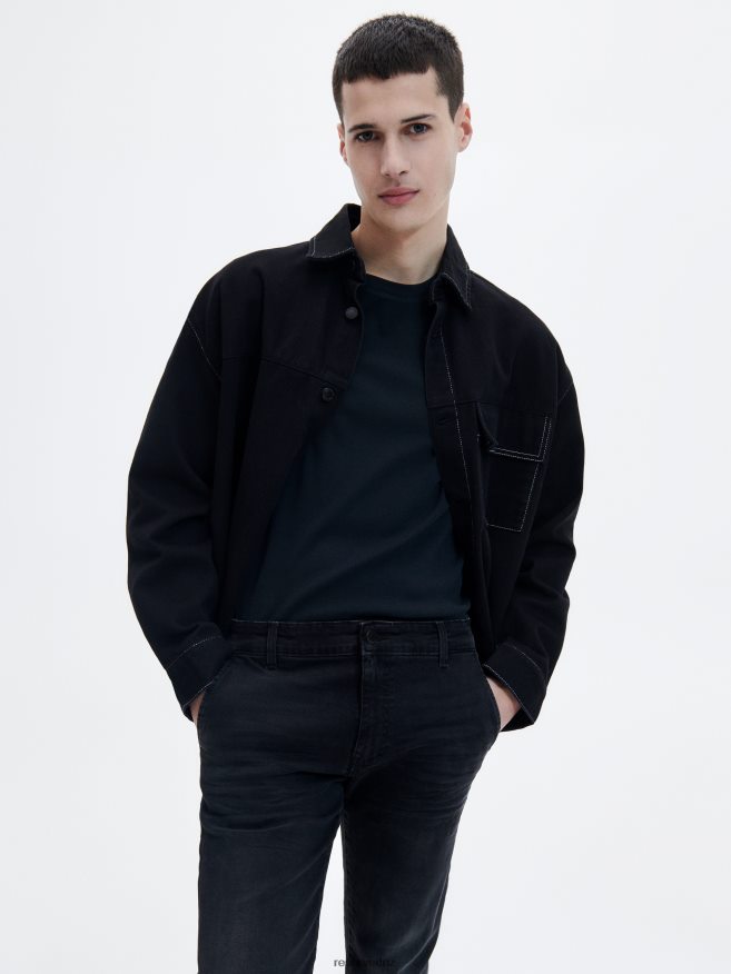 Reserved Men Slim Chino Jeans P6H08T1583 Apparel Black