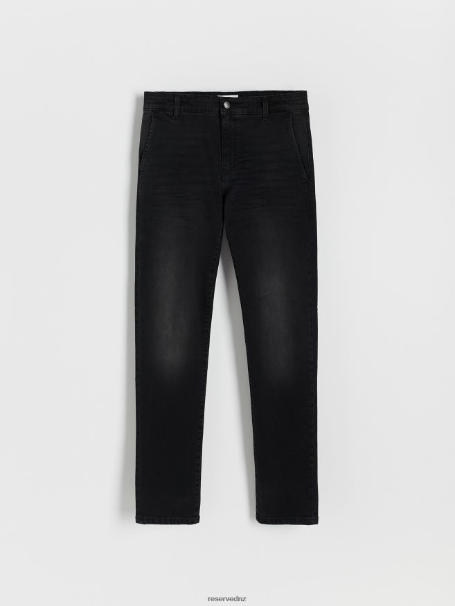 Reserved Men Slim Chino Jeans P6H08T1583 Apparel Black