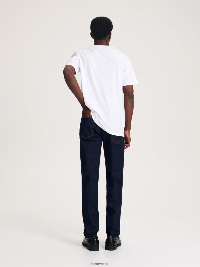 Reserved Men Slim Jeans With Wash Effect P6H08T1532 Apparel Steel Blue