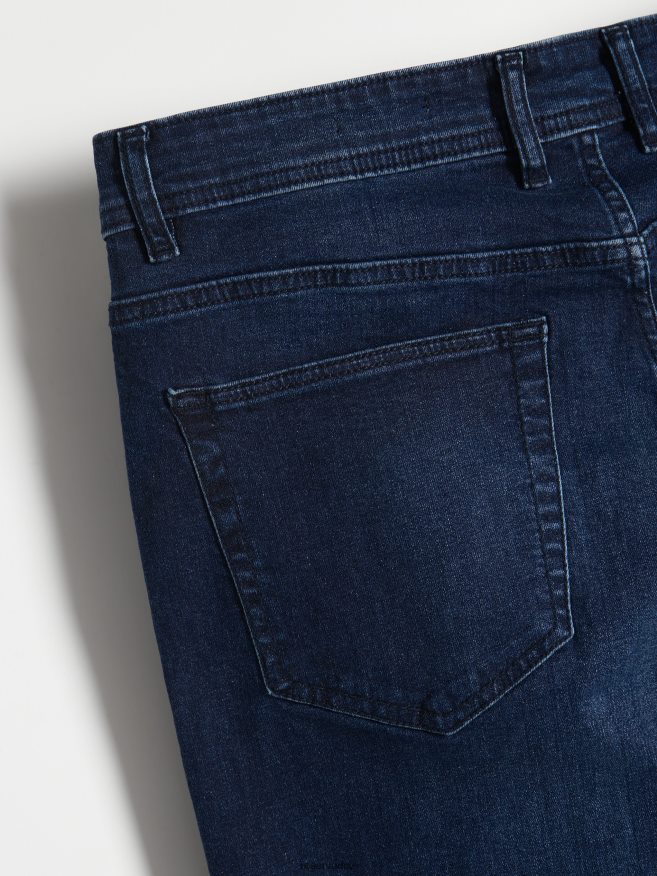 Reserved Men Slim Jeans With Wash Effect P6H08T1535 Apparel Navy