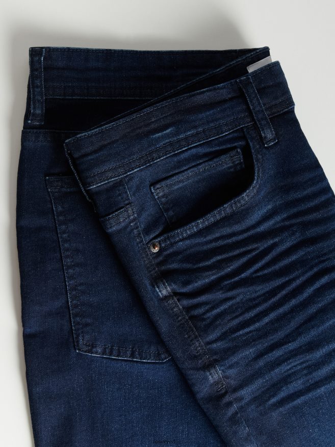 Reserved Men Slim Jeans With Wash Effect P6H08T1554 Apparel Navy