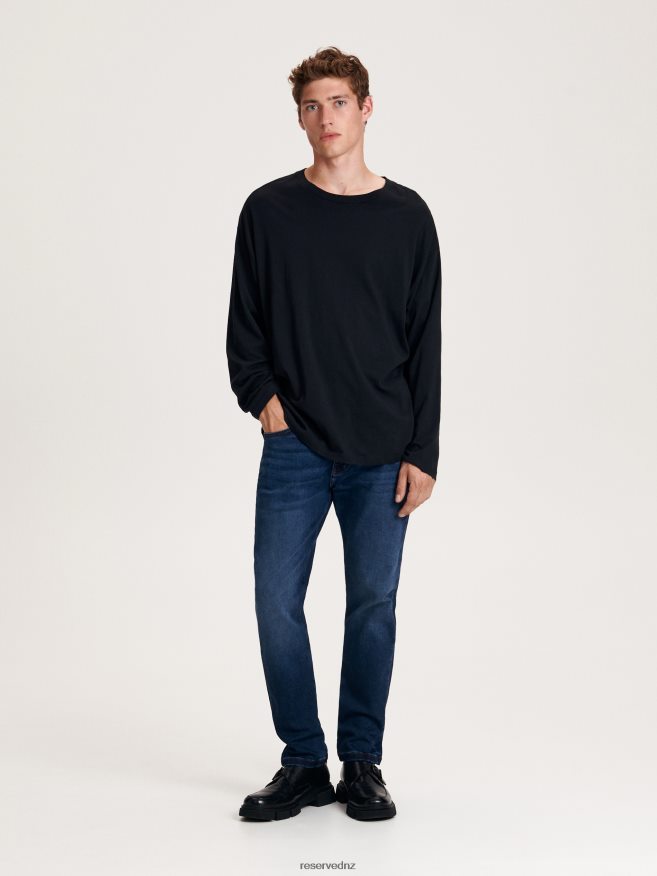 Reserved Men Slim Jeans With Wash Effect P6H08T1555 Apparel Navy