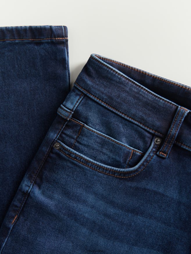 Reserved Men Slim Jeans With Wash Effect P6H08T1557 Apparel Navy