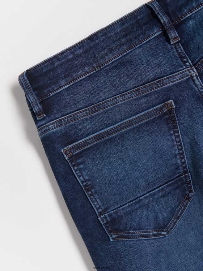 Reserved Men Slim Jeans With Wash Effect P6H08T1557 Apparel Navy