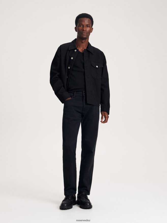 Reserved Men Slim Jeans With Wash Effect P6H08T1561 Apparel Black