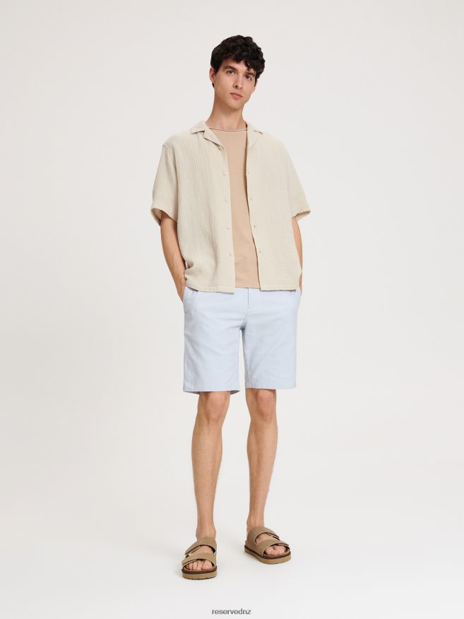 Reserved Men Chino Slim Shorts P6H08T1416 Apparel Blue