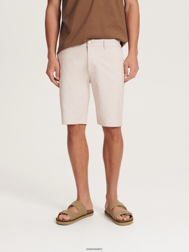 Reserved Men Chino Slim Shorts P6H08T1422 Apparel Beige