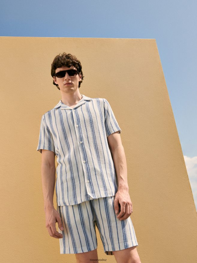 Reserved Men Cotton Regular Shorts P6H08T1442 Apparel Navy