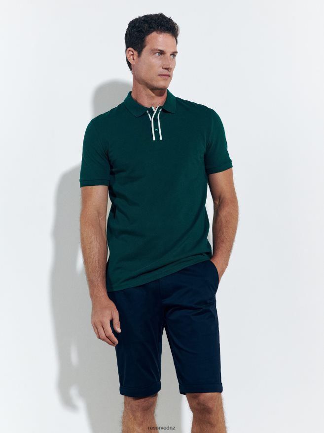 Reserved Men Cotton Rich Slim Shorts P6H08T1414 Apparel Navy