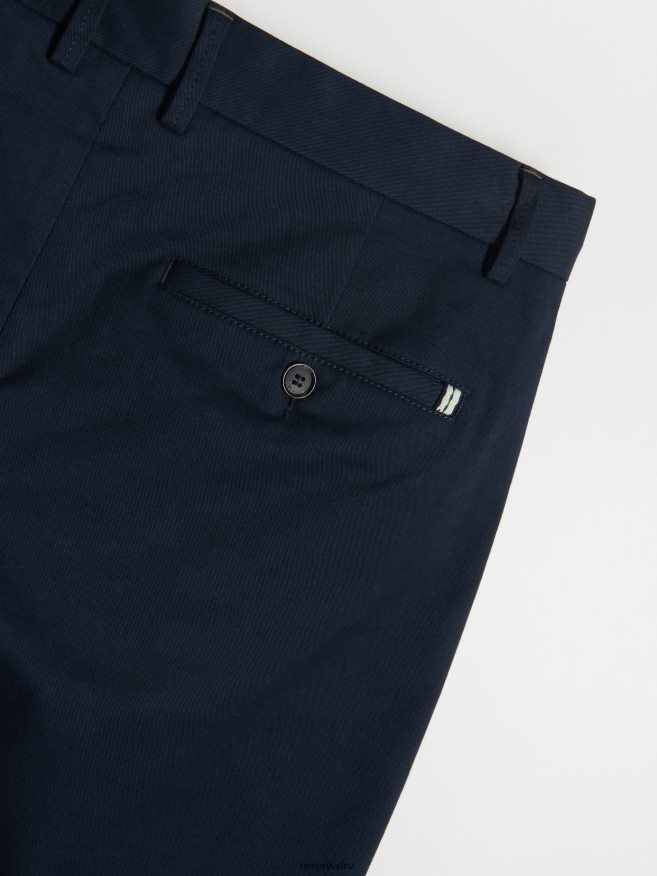 Reserved Men Cotton Rich Slim Shorts P6H08T1414 Apparel Navy