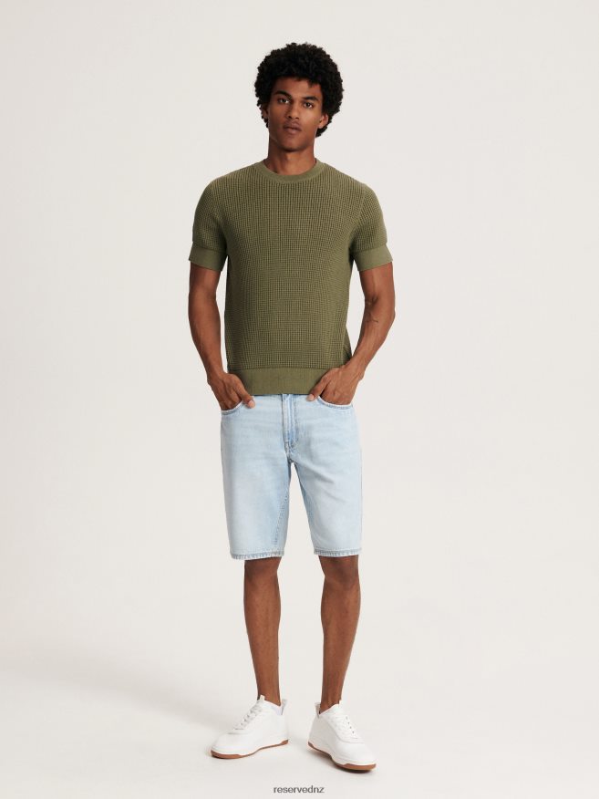 Reserved Men Denim Regular Shorts P6H08T1454 Apparel Blue