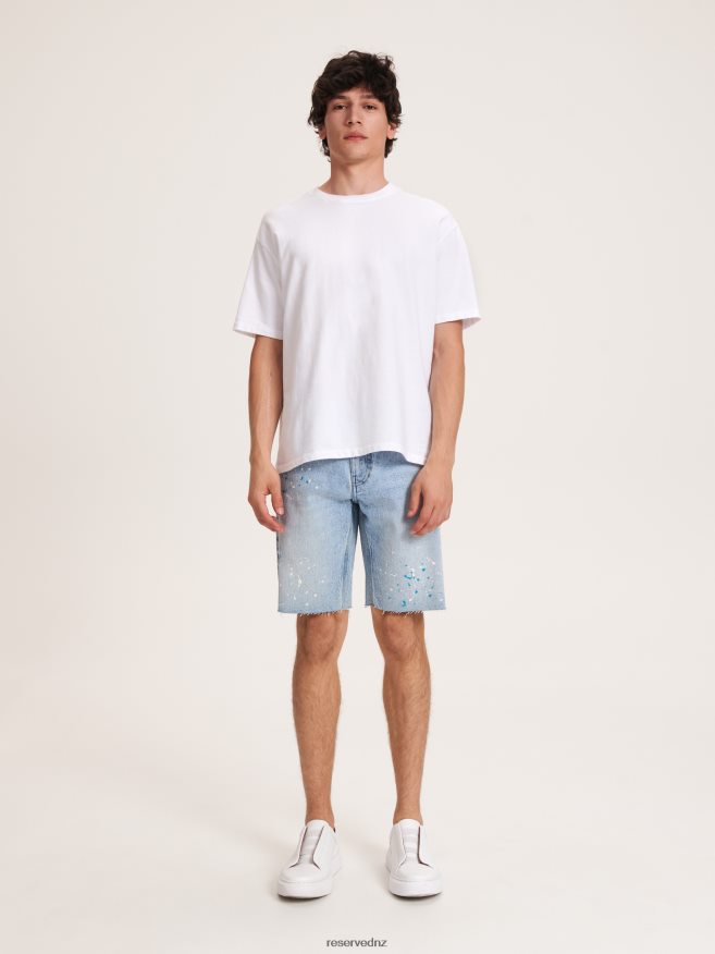 Reserved Men Denim Shorts P6H08T1453 Apparel Blue