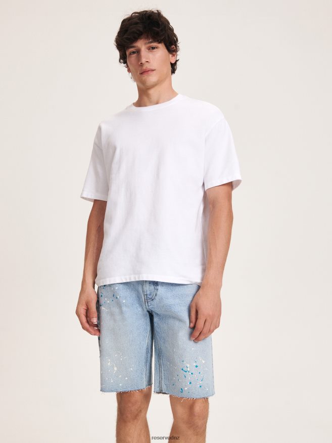 Reserved Men Denim Shorts P6H08T1453 Apparel Blue