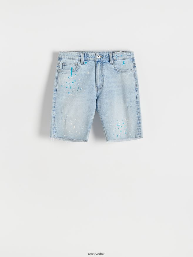 Reserved Men Denim Shorts P6H08T1453 Apparel Blue