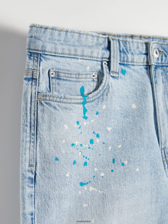 Reserved Men Denim Shorts P6H08T1453 Apparel Blue