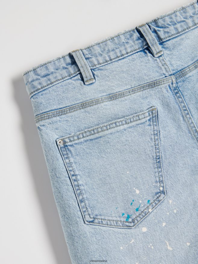 Reserved Men Denim Shorts P6H08T1453 Apparel Blue