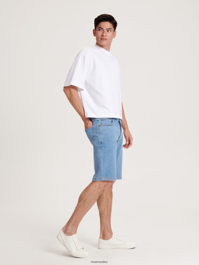 Reserved Men Regular Denim Shorts P6H08T1425 Apparel Blue