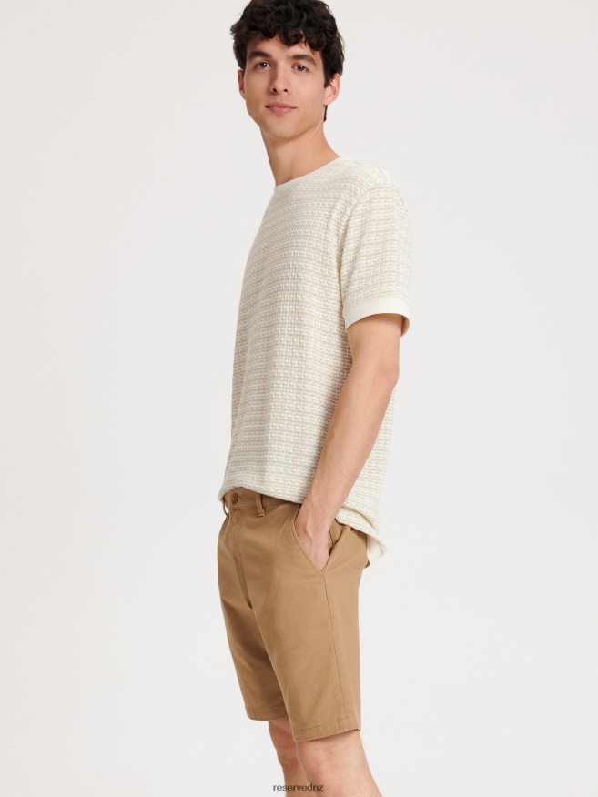 Reserved Men Regular Shorts P6H08T1434 Apparel Golden Brown