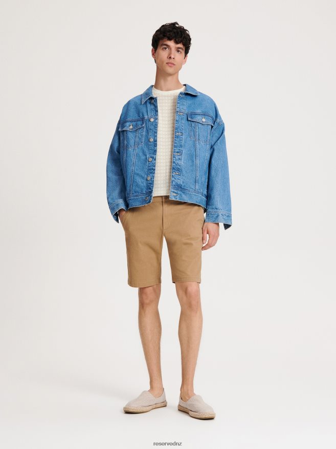 Reserved Men Regular Shorts P6H08T1434 Apparel Golden Brown