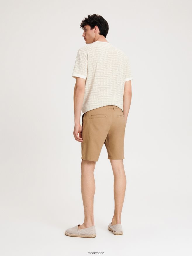 Reserved Men Regular Shorts P6H08T1434 Apparel Golden Brown