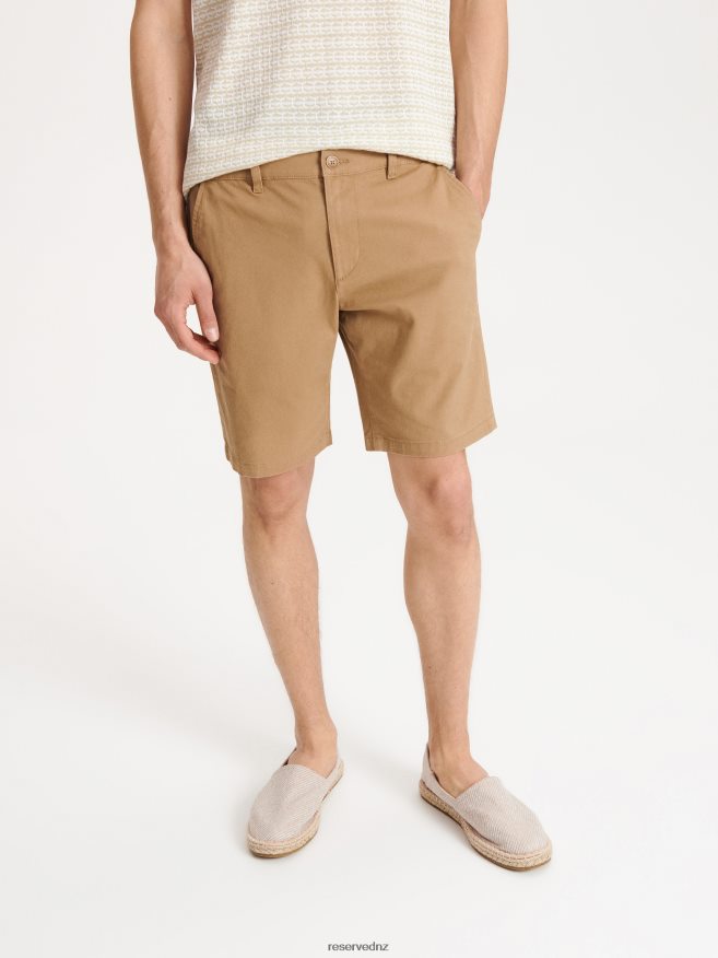 Reserved Men Regular Shorts P6H08T1434 Apparel Golden Brown