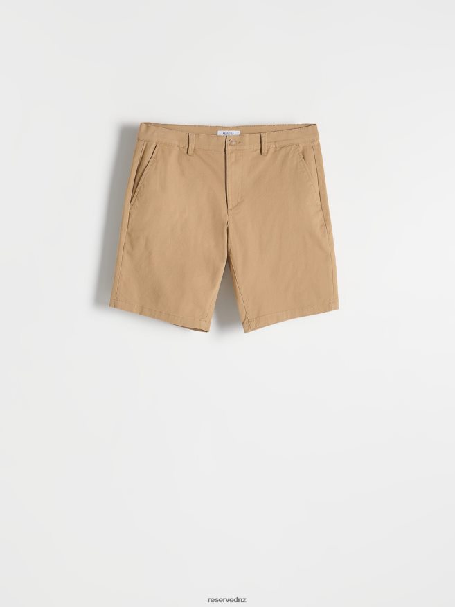 Reserved Men Regular Shorts P6H08T1434 Apparel Golden Brown