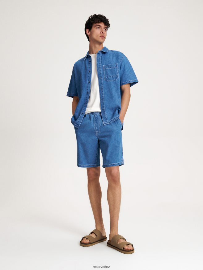 Reserved Men Regular Shorts P6H08T1452 Apparel Blue