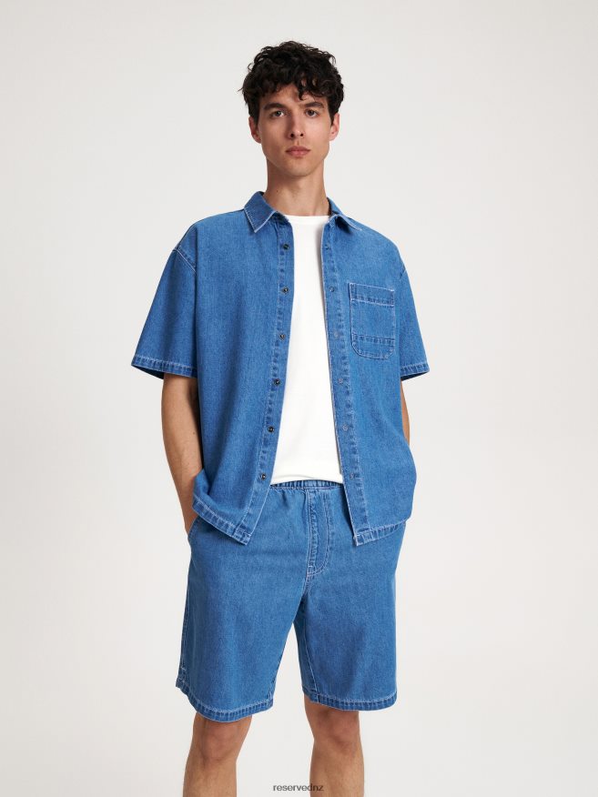 Reserved Men Regular Shorts P6H08T1452 Apparel Blue