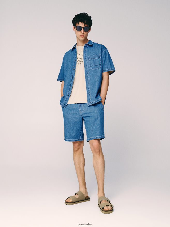 Reserved Men Regular Shorts P6H08T1452 Apparel Blue