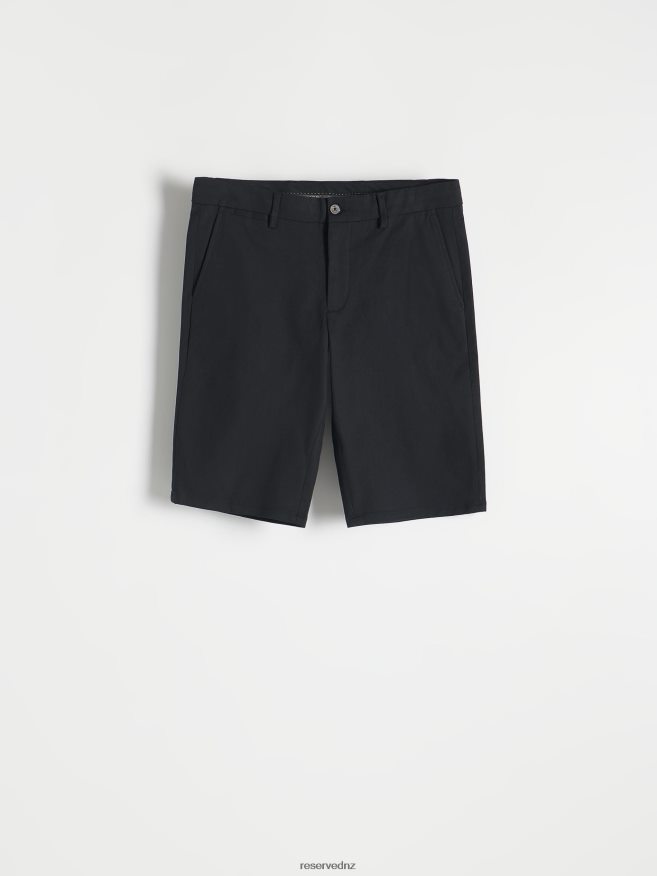 Reserved Men Slim Shorts P6H08T1438 Apparel Black