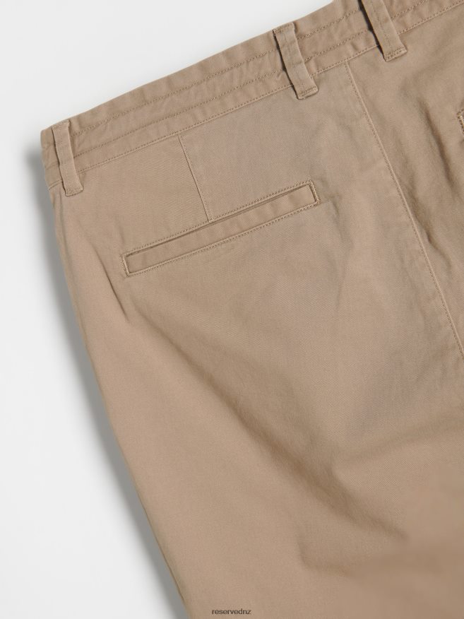 Reserved Men Carrot Slim Trousers P6H08T1480 Apparel Beige