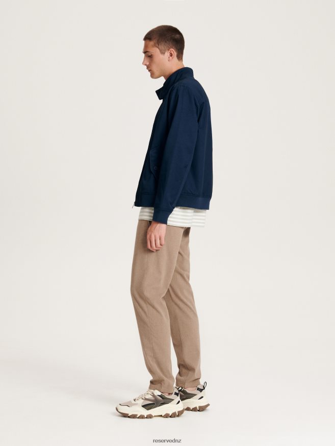 Reserved Men Carrot Slim Trousers P6H08T1481 Apparel Beige