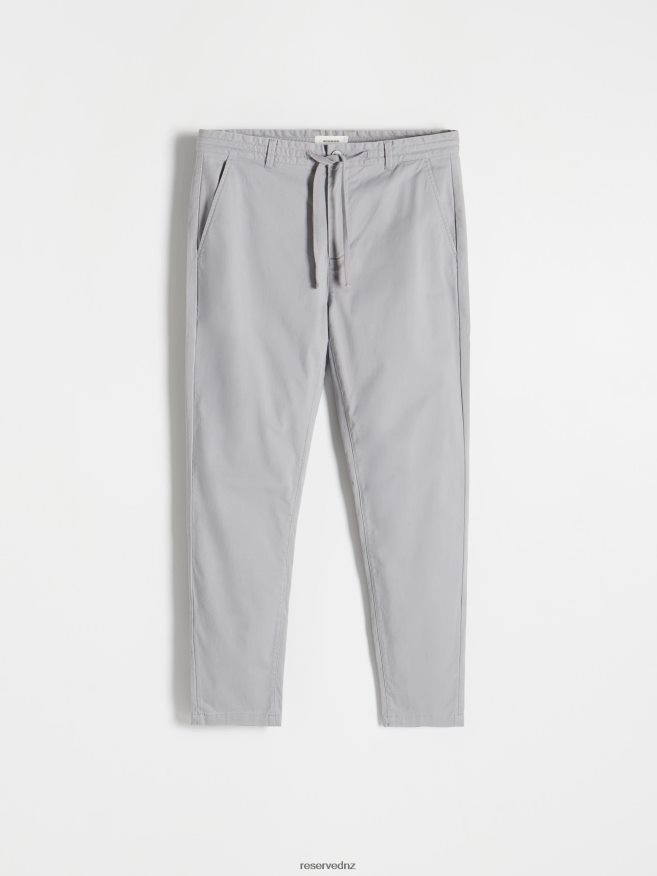 Reserved Men Carrot Slim Trousers P6H08T1485 Apparel Dark Grey