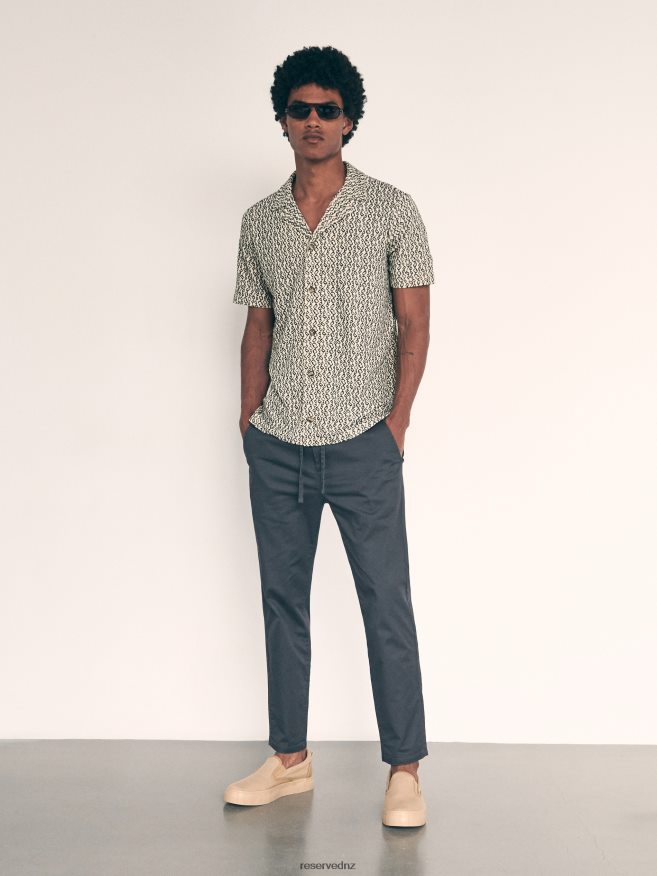 Reserved Men Carrot Slim Trousers P6H08T1503 Apparel Dark Grey