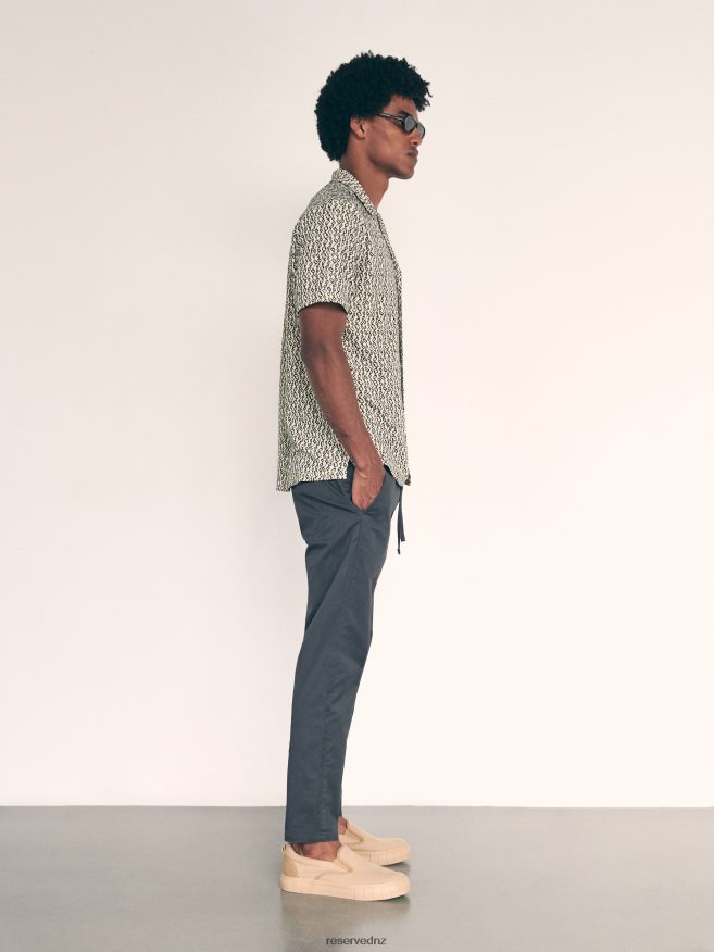 Reserved Men Carrot Slim Trousers P6H08T1503 Apparel Dark Grey