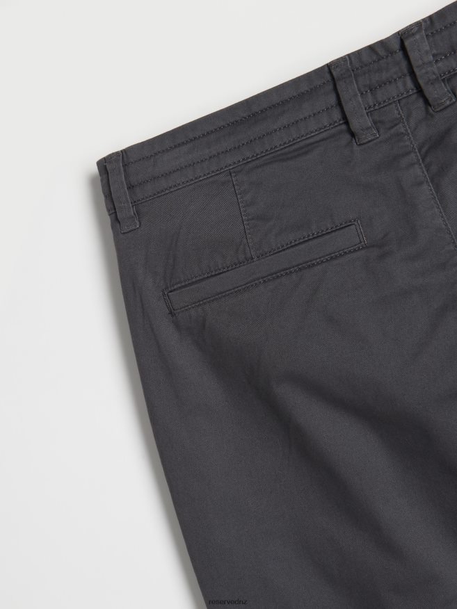 Reserved Men Carrot Slim Trousers P6H08T1503 Apparel Dark Grey