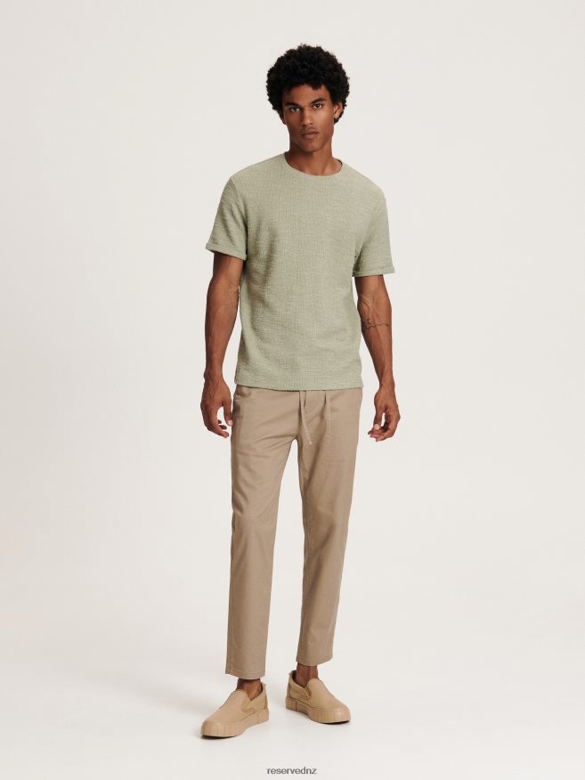 Reserved Men Carrot Slim Trousers P6H08T1517 Apparel Beige