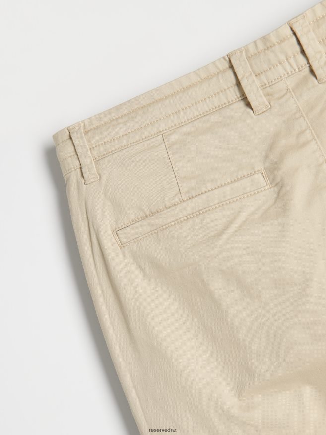 Reserved Men Carrot Slim Trousers P6H08T1517 Apparel Beige