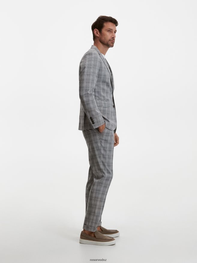 Reserved Men Check Slim Trousers P6H08T1495 Apparel Multicolor