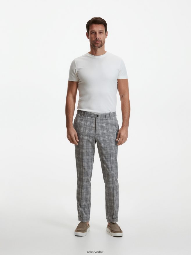 Reserved Men Check Slim Trousers P6H08T1495 Apparel Multicolor