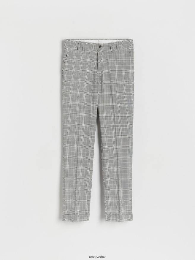 Reserved Men Check Slim Trousers P6H08T1495 Apparel Multicolor