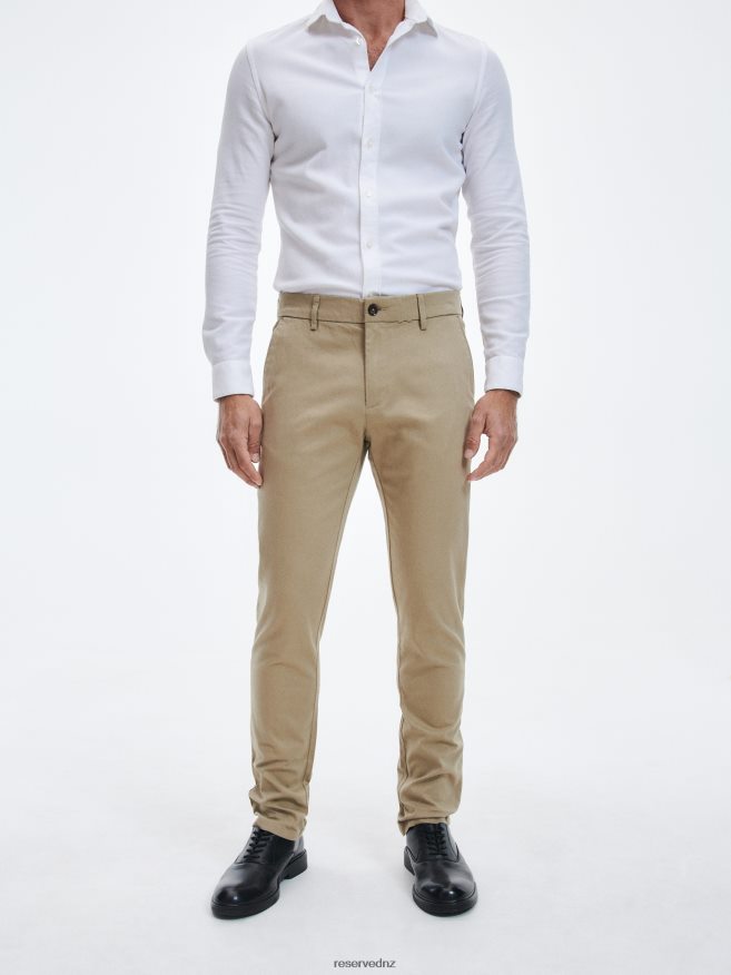 Reserved Men Chino Slim Fit Trousers P6H08T1078 Apparel Beige