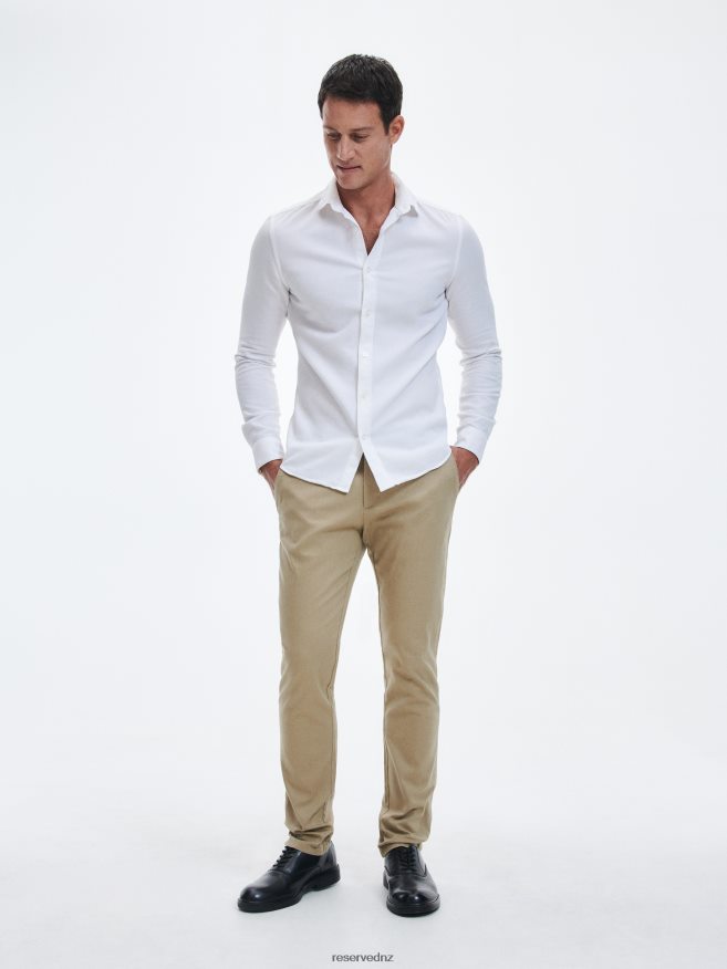 Reserved Men Chino Slim Fit Trousers P6H08T1078 Apparel Beige